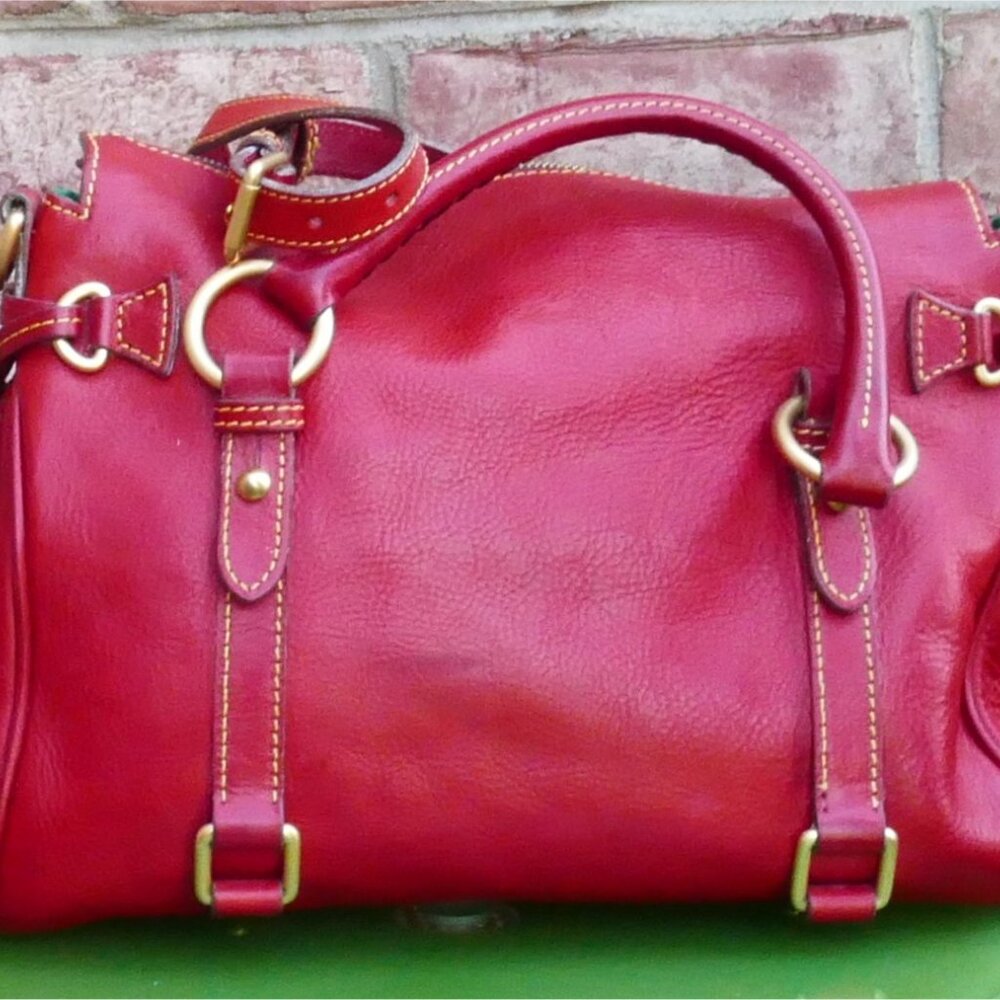Dooney & Bourke Medium Red Florentine Satchel - Picture 2 of 6